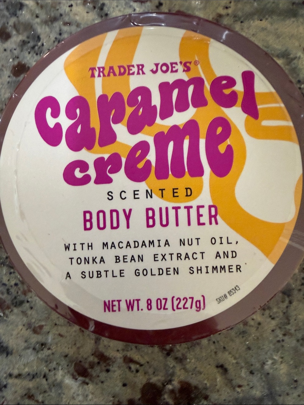 Trader Joe's Caramel Crème Scented Body Butter NEW 2026 8 oz Shimmer